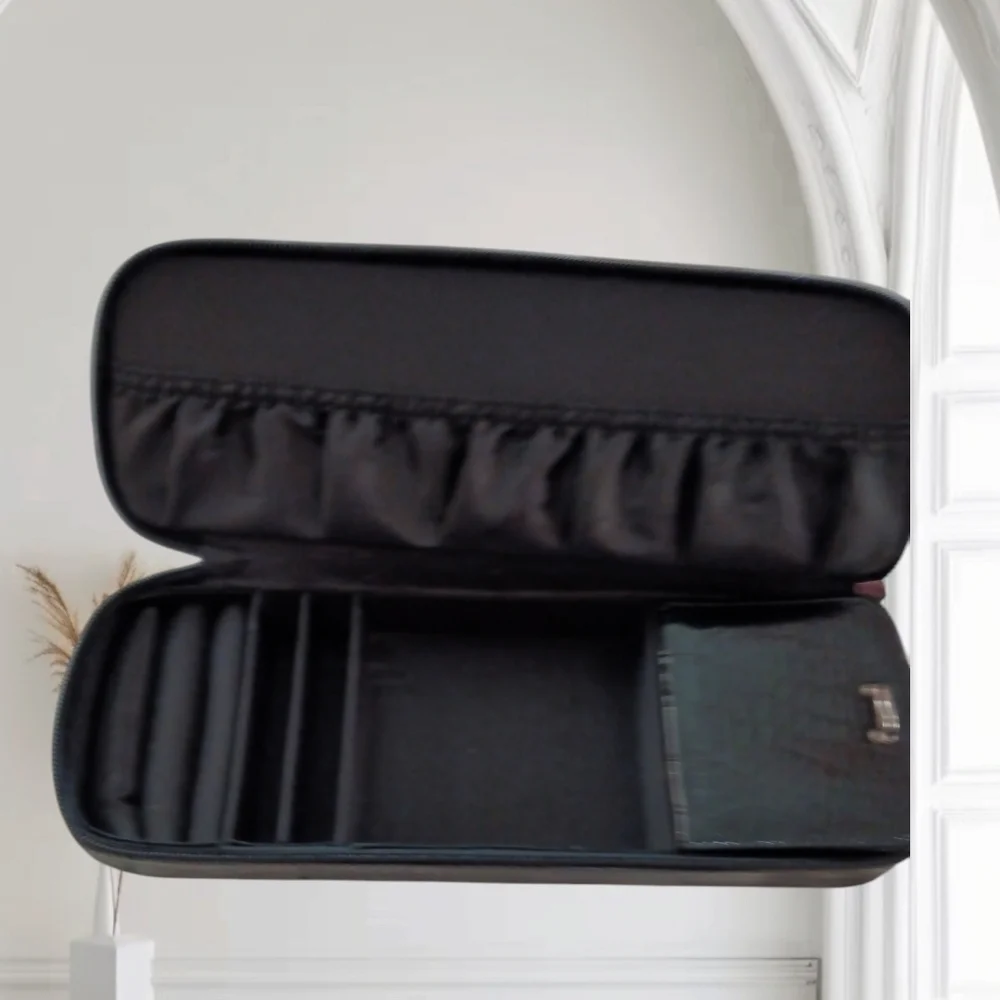 Liz Claiborne Women's Black Faux Croc Jewelry Travel Organizer NWT